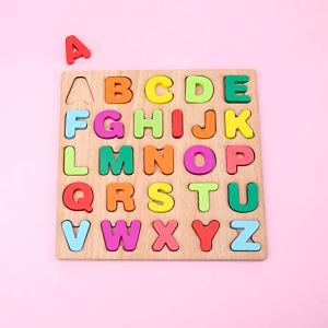 Puzzle Anak Mainan Edukasi Anak Bayi Perempuan Laki 2/3/4 Tahun ABC/Nomor/Grafis Edukasi Puzzles Wooden Puzzle Kayu Melatih Kecerdasan Puzzle Jigsaw