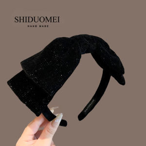 Elegant Large Bowknot Hairband for Women Outdoors High Hairline Versatile Fashionable Hair Accessories Korean Style Hairband