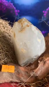 Trụ tinh thể đá thạch anh Rutile Chlorite Quartz biến thể có tóc năng lượng vũ trụ 442