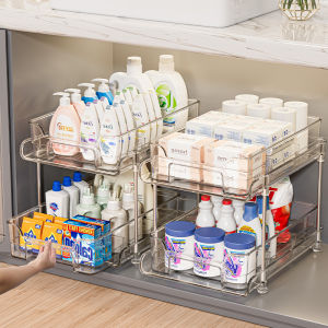 Bathroom Kitchen Sink Storage Rack Multi-layer Plastic Organizer Shelf Space Saving Utility for Kitchen Utensils And Bathrooms
