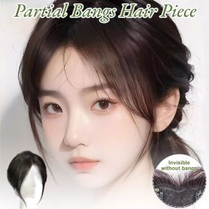 Partial Bangs Hair Piece Stylish Wig Bangs Natural Lifelike Fluffy Hair Bangs Wig Set Natural Air Bangs