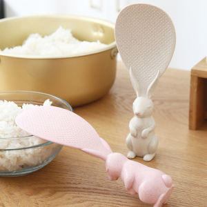 Muỗng bới cơm chống dính thiết kế hình dạng chú thỏ đứng LAZY LIFE STORE
