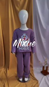 Stelan Anak Perempuan Motif Mixue Usia 5-12 Tahun: Baju dan Celana Anak Cewe Stelan Anak Terbaru