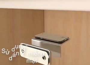 01 Chốt nam châm mini góc 90 độ lắp cho cánh tủ bếp tủ cá nhân ngăn kéo bàn với băng dính 2 mặt và vít kèm theo