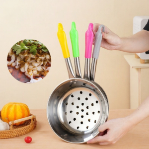 Stainless Steel Large Hole Slotted Spoon For Cool Jelly Shrimp And Fish