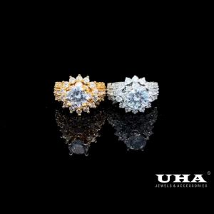 N675 Nhẫn nữ đính đá CZ cao cấp sáng lấp lánh UHA