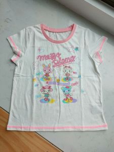 Cute Short Sleeve T-Shirt Concert Theme Retro Flavor Princess Rabbit Print Summer Top Womens Fashion round Neck Casual Shirt
