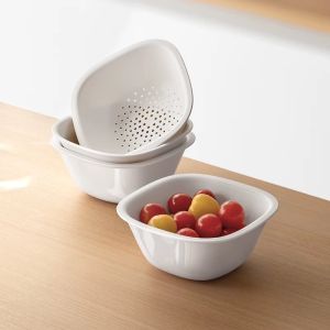 Draining Basket Vegetable Washing Basin Household Kitchen Fruit and Vegetable Washing Basin Multi-functional Fruit Basket Fruit Plate