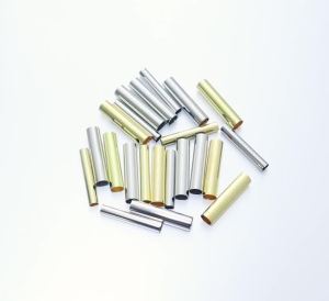 50-100pcs 4/6mm Copper Tube Beads Gold Rhodium Color Metal Spacer Beads Connectors For Jewelry Making DIY Bracelet Accessories