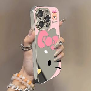 Sup&LV | Anti-shock Protection Case for iPhone 16 Cute Mirror Kitty Cat Design