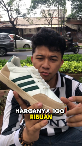 RJT Sepatu Sneakers Pria Kasual Gaya Retro Klasik Sol Gum Coklat