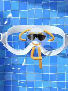 youyou Kính bơi trẻ em nguyên bộ mũ hoạt hình dễ thương – chống tia UV không mờ chống thấm nước hiệu quả