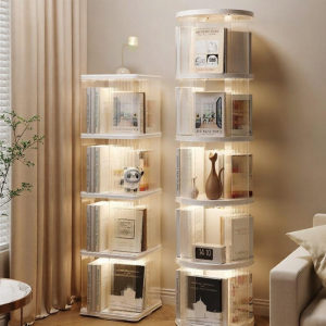 Rotating 360 Degree Multi-Layer Home Bookshelf