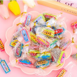 Meade | 10/20Pcs Cartoon Mini Harmonica Necklace 4 Holes Colorful Musical Toy Birthday Party Gift Favors Creative Novelty Portable Gifts