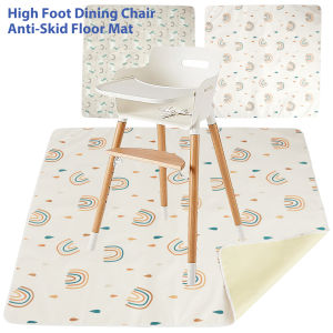 Baby Dining Chair Mat Non-Slip High Chair Food Catcher Waterproof Baby Splat Mat High Chair Feeding Mat Reusable Baby Spill Mat