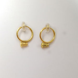 No-piercing Color-preserving Earring Adapter With Silicone Pad
