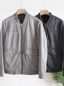 Áo Khoác Da Lộn Cổ Bẻ Thời Trang Nam Mùa Thu Đông Mềm Mại Đa Năng Phong Cách Cổ Điển Cổ Điển