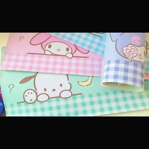 Mouse Pad Panjang Gaming Bahan PU Waterproof & Motif Kartun Sanrio
