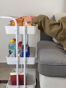 3/4 Tier Trolley Cart Organizer: Kitchen & Bathroom Utility Solutions