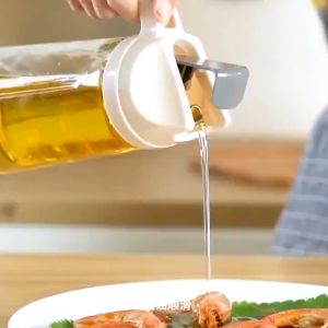 Botol Minyak Goreng Kaca Jumbo Wadah Kecap Otomatis Anti Tumpah Serbaguna Dispenser Minyak Goreng