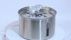 304 Stainless Steel Cat Water Fountain Automatic Pet Drinking Dispenser with Visible Window Smart Pet Supplies 3L large capacity