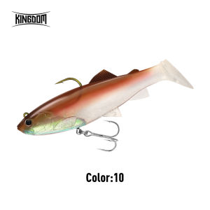 Kingdom Paddle Tail Swimbaits 120mm 38g Sinking Artificial Bait Rubber T Tail With Lead Head For Perch Bass Pike Soft Fish Lure