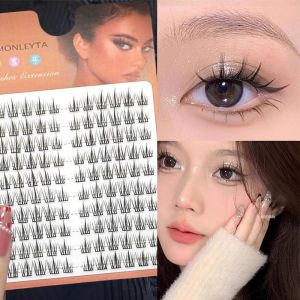 MONLEYTA | Miếng dán mắt giả Sunflower dành cho phụ nữ tự dính đơn lông mi tự nhiên Bộ ba bước mô phỏng Miếng dán mắt giả đơn lông mi tự dính