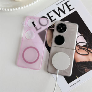 Ultra-Thin Magnetic Ice Fog Foldable Screen Huawei P50 Pocket S Flip Cover PC Hard Shell Protective Case for Huawei Nova Flip