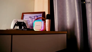 SonicGear IOX K200 Pink / White Portable Speaker Karaoke with Bluetooth Microphone