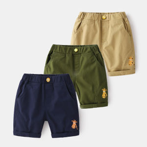 Quần Short Dạo Phố Mùa Hè Mới in Hình Gấu Cổ Dài Năm Điểm Wellkids Cotton Pha Trộn Quần Dài Đến Giữa Bắp Chân Cho Bé Trai