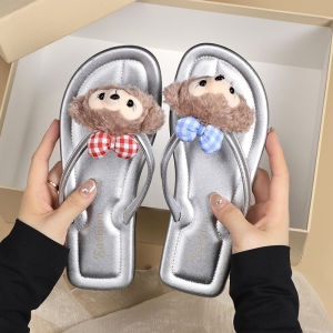Flats Flip-Flops Women Fashion Wear Matching Skirt Summer Outdoor Non-Slip Flip-Flops Internet Celebrity Flip-Flops Beach Shoes