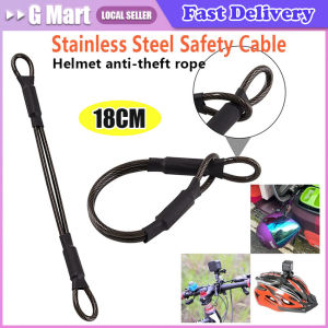 ⭐【LazTop Seller】18CM MTB Road Bike Lock Rope Anti-theft Security Safety BicycleAccessories Bicycle Lock Wire Cycling Strong Steel Cable Lock ZJJ-Helmet-Anti-Theft-Rope