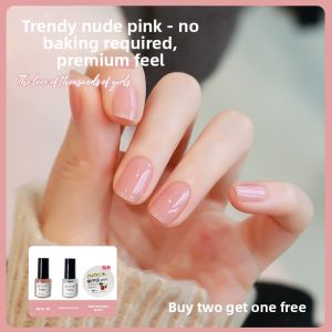 GANGHOU | Transparent Bare Pink Nail Polish Quick-Drying Long-Lasting