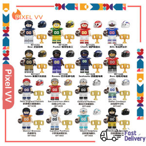 อเมริกันฟุตบอล Minifigures ของเล่นรักบี! อาคารบล็อกเด็กของขวัญวันเกิดสำหรับเลโก้