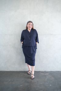 Setelan Jumbo Big Size Wanita Knit RoK Polos Monica XXXL
