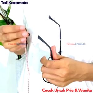 Tali Kacamata Gantungan Strap Kacamata Anti Jatuh Kulit Pu