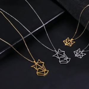 Skyrim Màu Vàng Cáo Bùa Hộ Mệnh Mặt Dây Chuyền Vòng Cổ Cho Nữ Thép Không Gỉ Tuyên Bố Dây Xích Choker Thời Trang Phụ Kiện Trang Sức