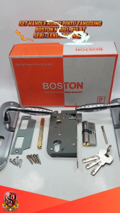 BOSTON Handle Pintu Rumah Ukuran Medium/Tanggung 20cm Model BULAT Stainless Steel / Handle Kunci Pintu Gagang Bulat BOSTON Minimalis