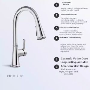 Kohler | Pull Down Rotatable Hot and Cold Kitchen Faucet