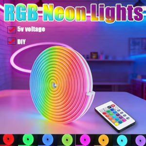Neon Lights with 24Keys RemoteRGBRope LightsAdjustable BrightnessTV Backlighting LightFor Vanity TablesCabinetsChristmas