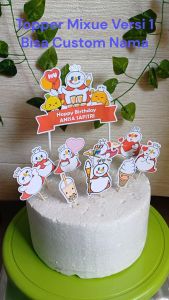 Topper Cake Mixue Custom Nama: Hiasan Kue Ulang Tahun yang Personal