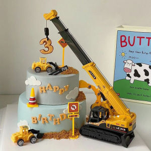 Crane Excavator Cake Decorations Excavators Excavators Engineering Vehicles Tankers Childrens Birthday Party Cake Toppers Gifts