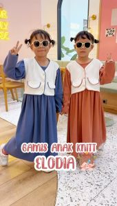 Dungdungkids Gamis Anak Elodia Knitt Rompi 3 - 12 Tahun