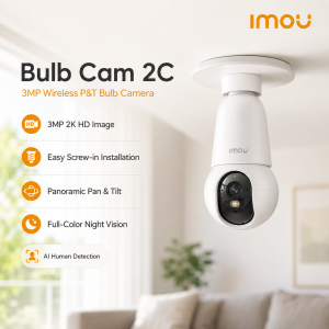 Imou | IMOU Bulb Cam 2C 3MP/5MP 2K/3K E27 Surveillance Camera Night Vision Wifi Home Security IP Camera AI Human & Vehicle Detection