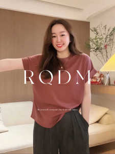 plus Size Womens round Neck Short Sleeve T-Shirt Summer Slim Fit Solid Color Commute Style Loose Fit Regular Length Top