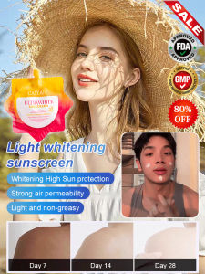 Lightweight Whitening Sunscreen SPF50 PA Broad Spectrum Protection Non Greasy Fast Absorbing Evens Skin Tone Waterproof For Face And Body