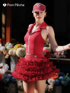 Pom Peche | Red Tennis Sports Skirt
