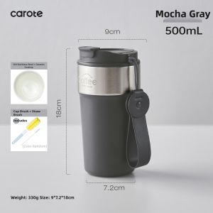 CAROTE | Portable Insulated Stainless Steel Travel Mug