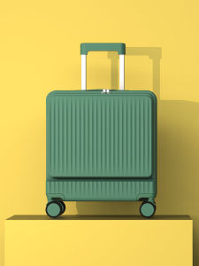 DAI-YU กระเป๋าเดินทางแบบเปิดด้านข้างขนาด 18 นิ้วกรอบอลูมิเนียมกล่องรหัสผ่าน น้ำหนักเบา กระเป๋าเดินทางสําหรับผู้ชายและผู้หญิง