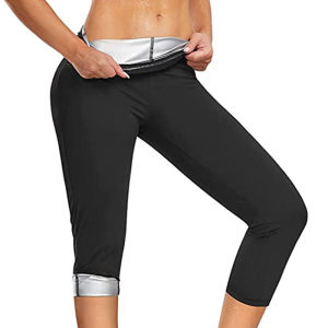 JJHB Sweat Sauna Pants Body Shaper Weight Loss Slimming Shapewear Women Waist Trainer Tummy Hot Thermo Sweat Leggings Gym